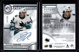 2023-24 SP Authentic Future Watch AUTO Rookie #139 Tristen Robins /999