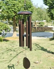 36in Metal Wind Chimes Outdoor 5 Tubes Large Deep Tone Adjustable Tuned Garden