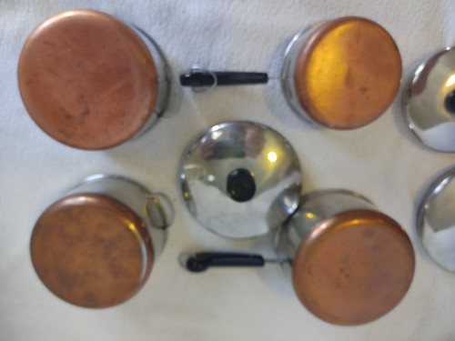REVERE WARE COPPER CLAD MINI TOY COOKWARE, AMSCO POT & GERMAN SILVERWARE 29 PCS - Picture 13 of 20