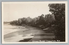 Trenton Missouri MO Grand River Real Photo Postcard RPPC 1950s