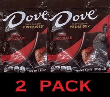 2x Dove Dark Chocolate Silky Smooth Promises Candy Bag 7.61 Oz - 2 PACK
