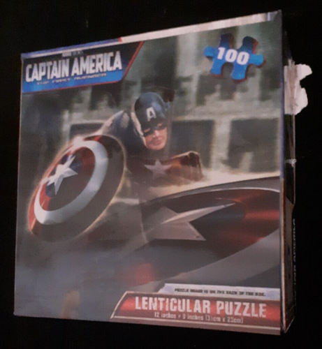 Marvel Captain America The First Avenger Lenticular Puzzle~NEW/SEALED (Torn Box) - Picture 2 of 6