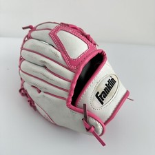 Franklin Pink  White Girls Ready to Play Baseball Glove 10  4730