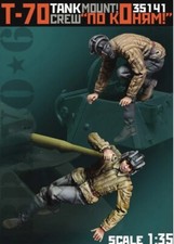 BRAVO 6 35141 WORLD WAR II SOVIET SOLDIERS T-70 CREW MOUNT 2 FIGURES 