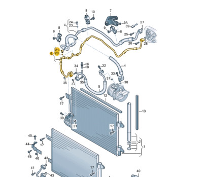 NEU AUDI TTS KLIMAANLAGE SCHLAUCH 8J0820741L ORIGINAL
