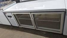CS0224 Double Door Refrigerated Preparation Pizza Topping  Table Glass Doors