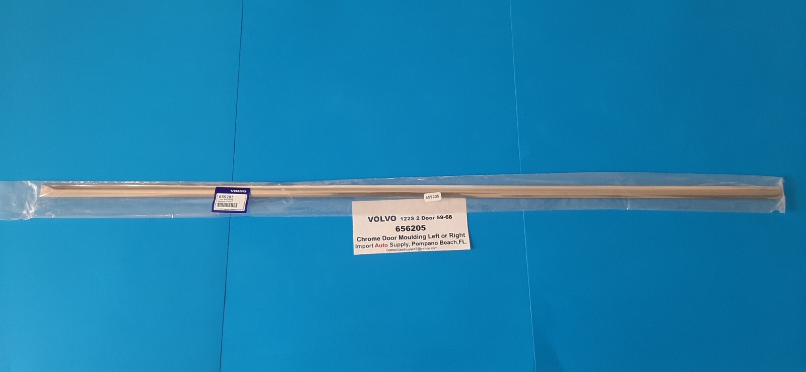 Volvo 122S 2-Door 1959-Thru-1968 Chrome Door Molding Left or Right | eBay