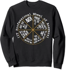 IT Professional Funny Wheel Of Answers Tech Support Unisex Crewneck Sweatshirt