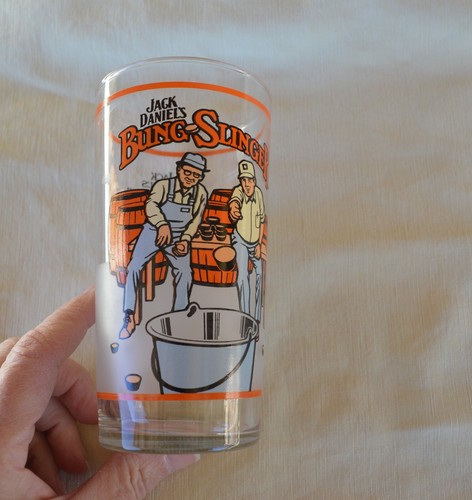 1 Jack Daniels 12oz Bung Slinger Drinking Glass w Drink Recipe Fun ACL Images - Picture 2 of 13