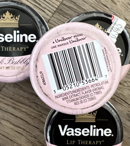Vaseline Lip Therapy PINK BUBBLY 0.6 oz / 17 g New Lot Of 10 - Picture 4 of 4
