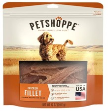 PetShoppe Premium Chicken Fillet Dog Treats Made in USA, 1 Count (Pack of 1)