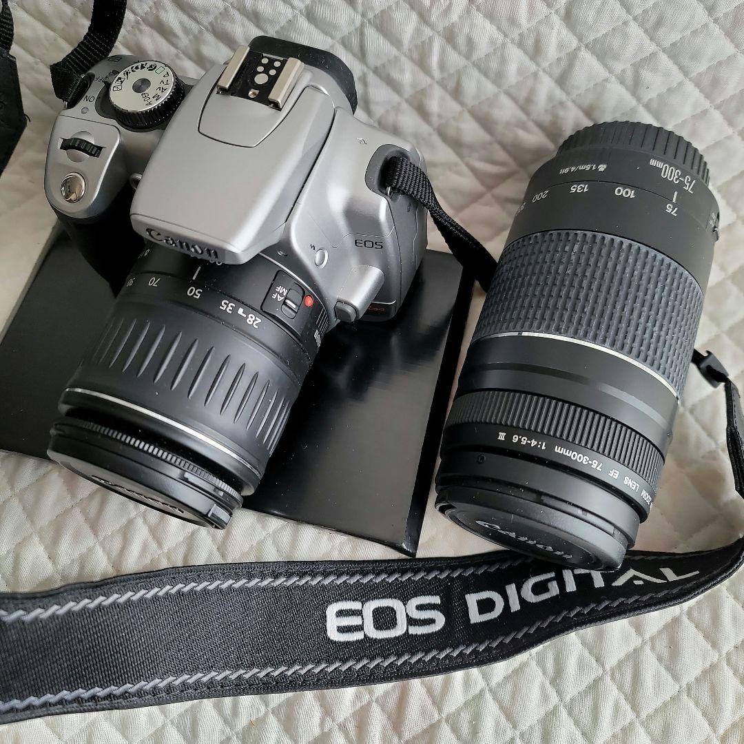 Canon EOS kiss Digital X ２台 LL276017#012 Canon EOS Kiss Digital X DSLR Camera with 2 Lenses