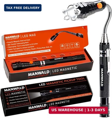 LED Magnetic Pickup Tools, Cool Gadgets Gifts for Him Adults, Telescoping Magnet