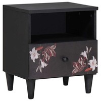 Nachttisch Braun 40 X 33 X 46 Cm Massivholz Mango