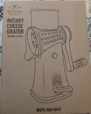NEW Zulay Rotary Grater 5 Blade Shredder Manual Hand Crank Cheese Grater