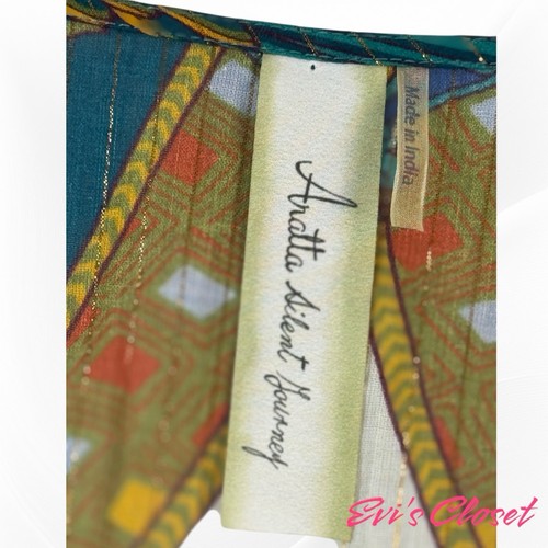 Aratta Silent Journey Fields of Happiness BOHO Lurex Tasseled Kimono OS NWOT - Picture 15 of 17