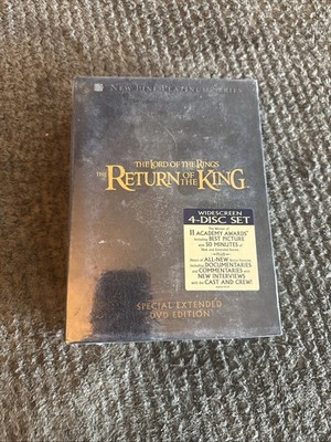 LOTR Lord of the Rings RETURN OF THE KING 4-Disc DVD Box Set Extended Ed SEALED