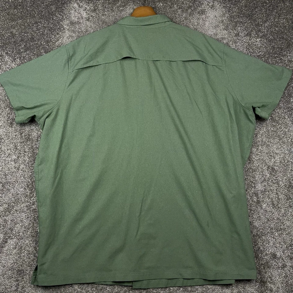 Croft & Barrow Shirt Men's 4XB Green Quick Dry Vented Lightweight Casual Preppy - Image 2 of 4