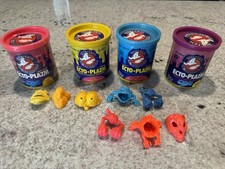 RARE Kenner Real Ghostbusters Ecto Plazm US Set Yellow Blue & Figures Purple