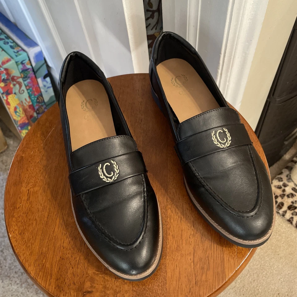 Mocasines para mujer Chaps Harper Moc Toe ~ talla 8 ~ negros Foto 2 de 4