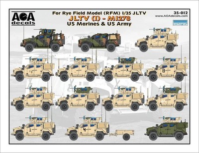 AOA decals 1/35  JLTV (1) - M1278 - US Marines (USMC) & US Army