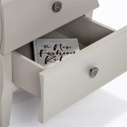 Adore Decor Arlan Side Table with Two Drawers Gray - Picture 7 of 10
