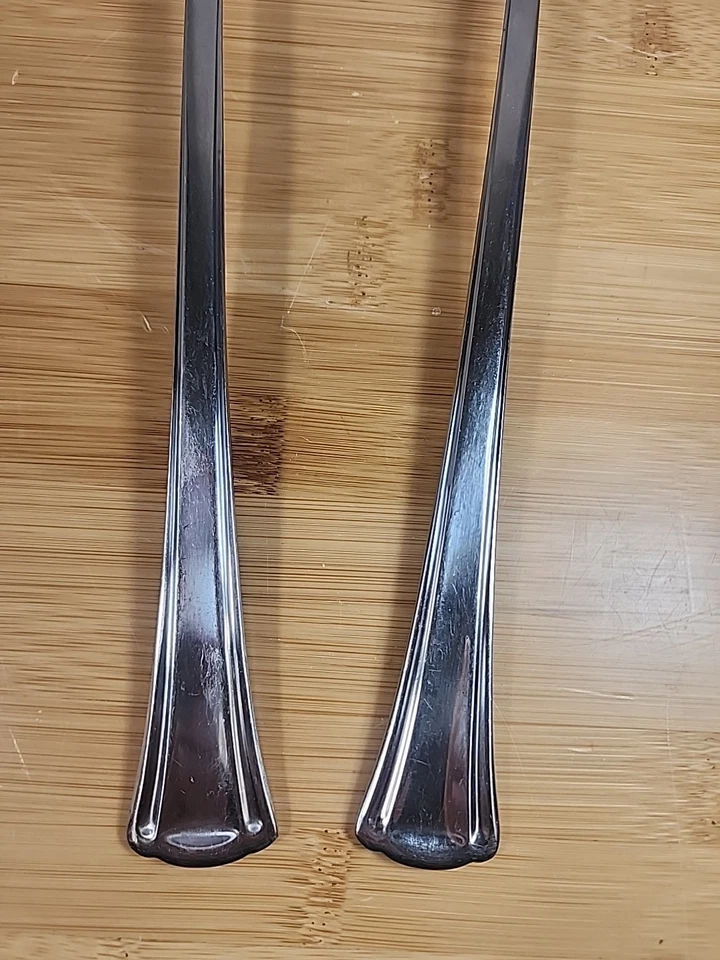 Reed & Barton Salad Serving Set Stainless Steel Fork Spoon 12” - Image 4 of 4