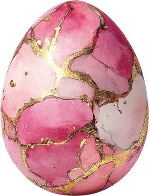Ostern rosa goldenes Ei Wandbild Schlafzimmer Laptop Dekor Vinyl Aufkleber Abziehbild 6 Größen