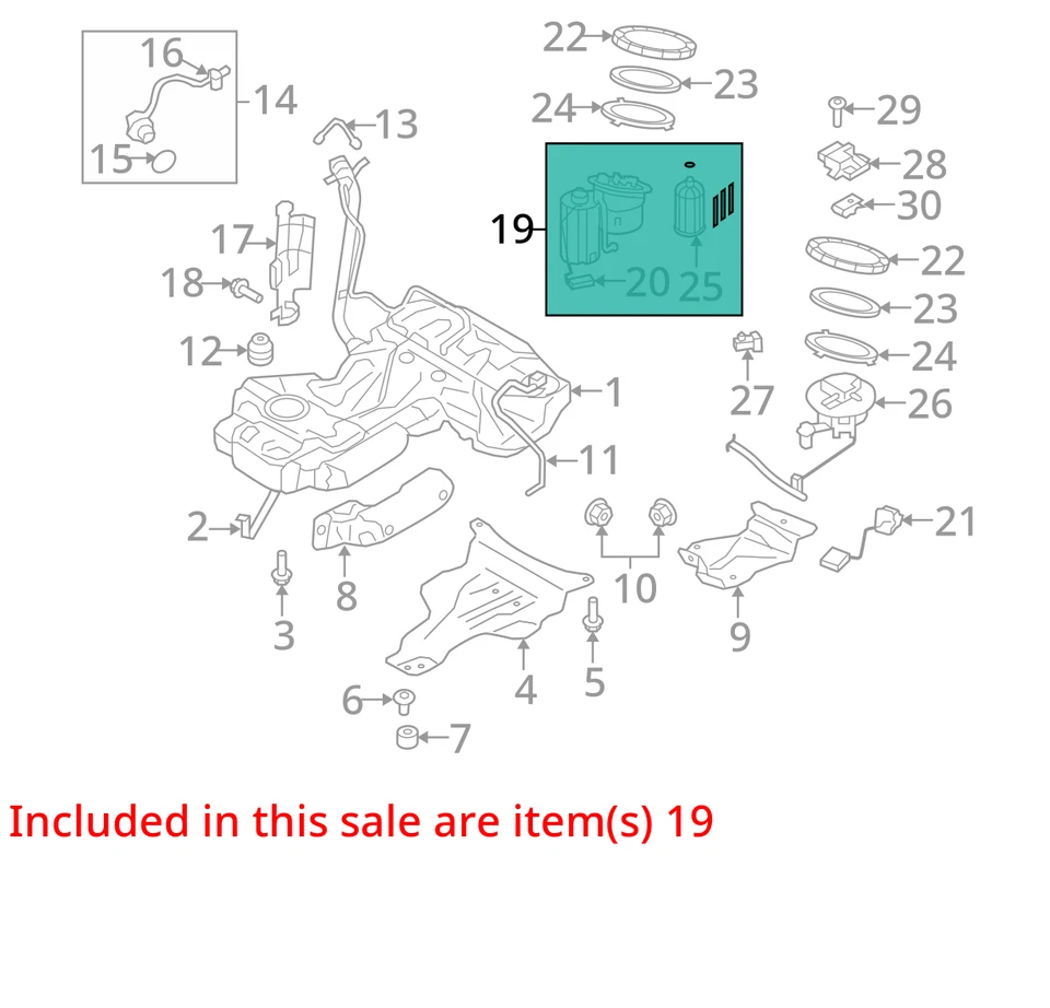 Fuel Pump Assembly Tank Mounted Fits 08-12 AUDI A5 713365 — 第 3/4 张图片