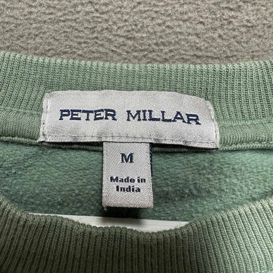 Sudadera Peter Millar Crown Lava Lavado Cuello Redondo Para Hombres M Verde Salvia Hierba Usada en Excelente Condición Foto 4 de 4