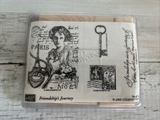 Stampin Up! Friendship's Journey 2003 set of 4  Rubber Stamp Set unmounted
