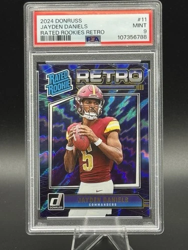 2024 Donruss Jayden Daniels Rated Rookie Retro #11 PSA 9 Mint