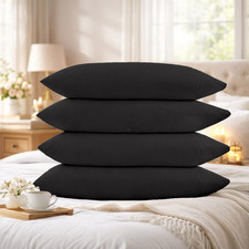 400 Thread Count 100 Egyptian Cotton Queen Size Pillowcases Set of 4, Soft  Br