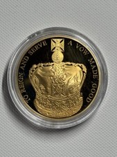 2013 Five Pound Gold-Plated Silver Coin ~VERY LOW MINTAGE/SMALL RED SPOT ON COIN