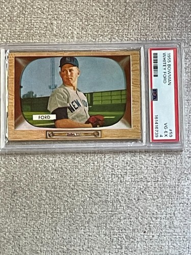 VINTAGE 1955 BOWMAN WHITEY FORD CARD #59 GRADED PSA 4 VG-EX YANKEES HOF