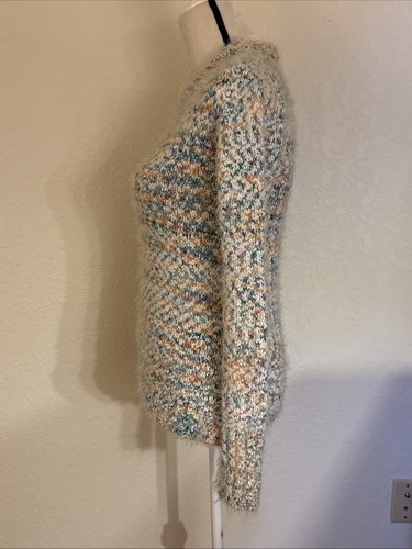 BellField Damen Pullover Pulli | UK 8/XS | Weiß Multi Fuzzy | EUC - Bild 5 von 9