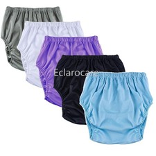 2 Pack Adult Washable Incontinence Underwear Diaper Pants Reusable Leak-proof
