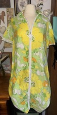Vintage 1960 s House Dress by At Home Wear for Van Raalte Size Medium Floral