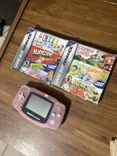 USA TESTED 100% OEM BUNDLE LOT Nintendo Game Boy Advance GBA Clear Pink AGB 001