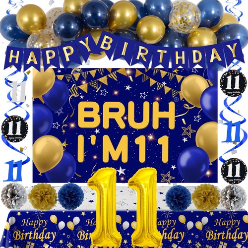 11th Birthday Decorations for Boys, 66PCS 11 Year Old Boy Birthday Decoration...