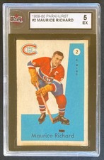 Maurice Richard 1959-60 Parkhurst #2 Graded KSA 5 EX - Montreal Canadiens
