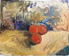 Still Life Fruit French Cubism Modern Art Original Oil Painting 16x20 Signed