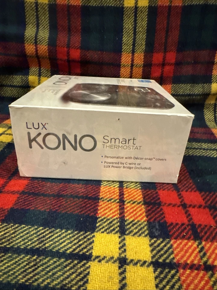 Lux Kono Smart Wi-Fi Thermostat w/Black Stainless Steel Faceplate KN-S-MG1-B04 - Image 4 of 4