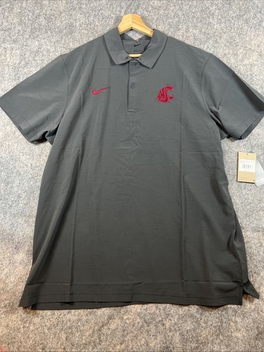 Washington State Cougars Football Nike Dri-Fit On Field Polo Shirt Men’s XL NEW - Picture 6 of 10