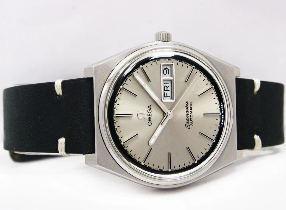 Reloj Omega Seamaster Vintage Automático Día Fecha 35mm Hombre Acero Ref 166.0215 Foto 3 de 4