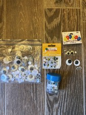 Vintage Lot For Crafts Google Googly Eyes Assorted Sizes - Glue on  Sew on
