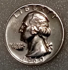 🟅 1960 PROOF 90% Silver Wash. Quarter 25¢