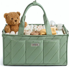 Baby Essentials Diaper Caddy Organizer   Portable Storage Basket with Shoulder S
