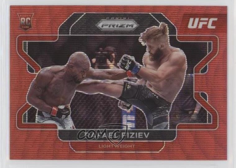 2022 Panini Prizm UFC Ruby Wave Prizm Rafael Fiziev #98 0u5r