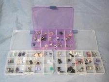 Huge Lot of 45+ Pairs Ear Plugs Gauges 0-2 Gauge with Storage Cases